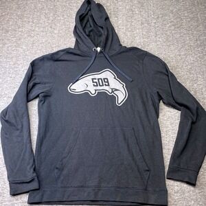 509 Trout Fly Fishing Hoodie Sweatshirt Mens Medium Spokane Eastern Washington
